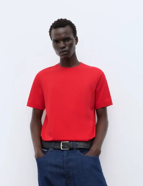Autograph Pure Supima Cotton Performance Crew Neck T-shirt Scarlet