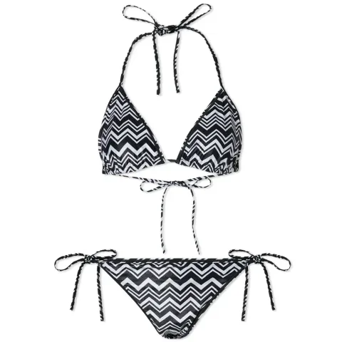 Monochrome Chevron Triangle Bikini