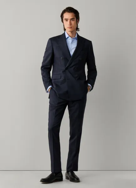 Wool Windowpane Blazer - Woven in Italy