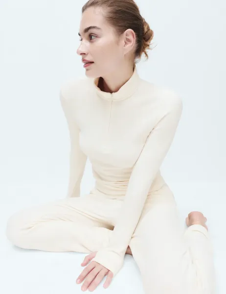 Marks & Spencer Heatgen Maximum Thermal Funnel Neck Top Light Cream