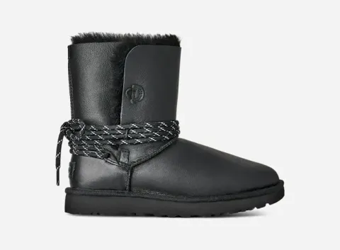 Bailey Tie LTHR for Women, Shearling/Polyester/Leather