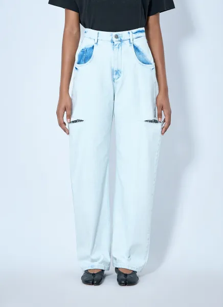 Cutout Denim Trousers
