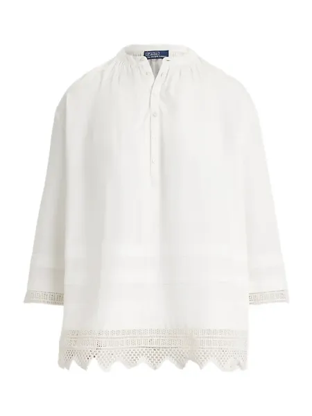 Cotton Round-Neck Shirt White