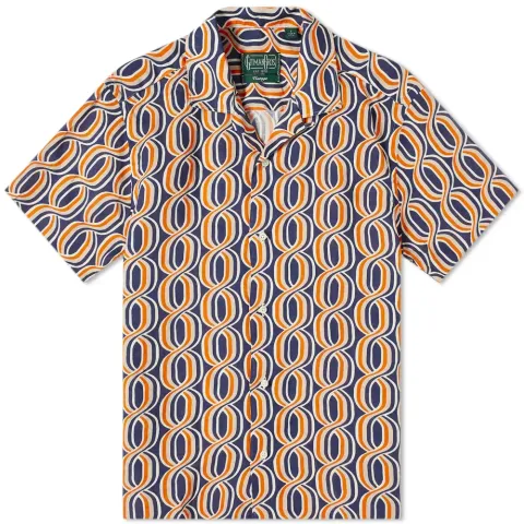 Camp Collar Gio Ponti Linen Helix
