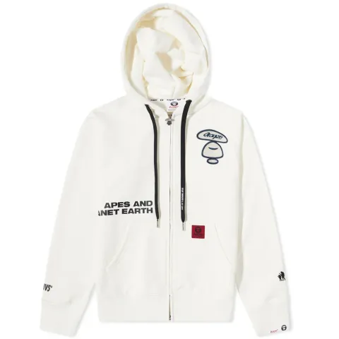 AAPE Ape Face Zip Through Logo Hoody