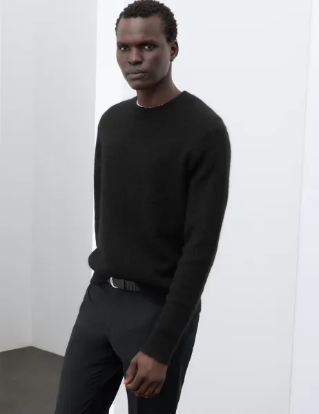 Autograph Merino Wool Blend Crew Neck Relaxed Jumper