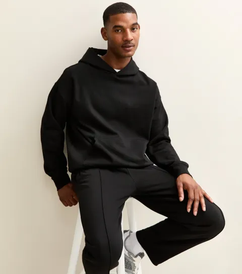 Men's Black Oversized Hoodie