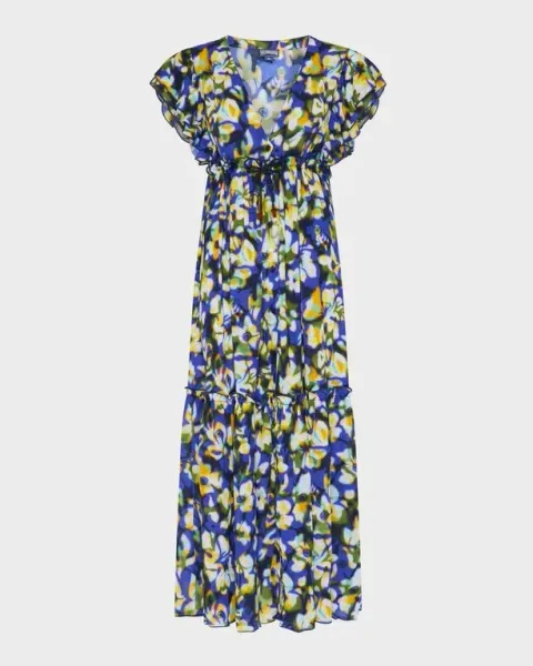 Vilebrequin Women Viscose Long Dress Frangipanier Trouble