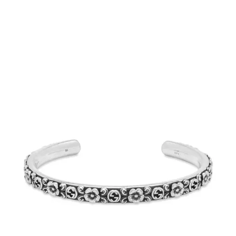 Gucci Floral Motif Bangle Bracelet