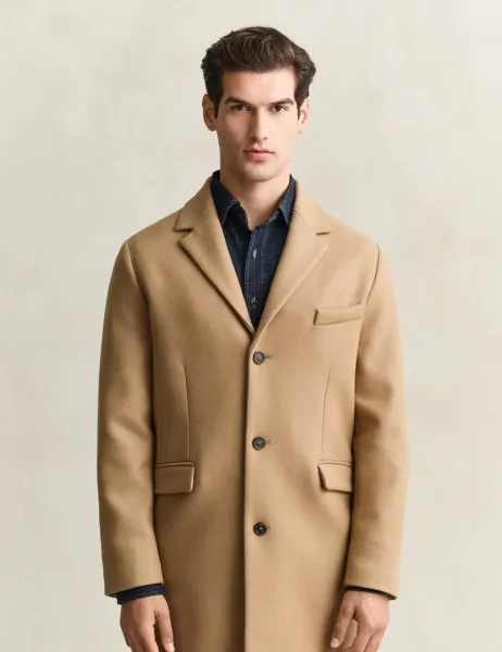 Gant Wool Rich Single Breasted Coat