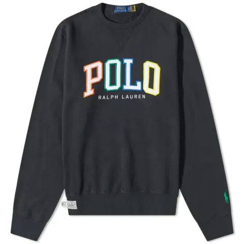 Multicolour Embroidery Arch Logo Crew Swea