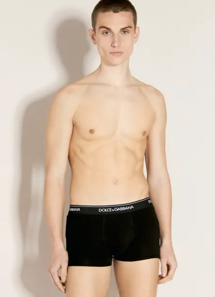 Set of Two Logo Print Boxers