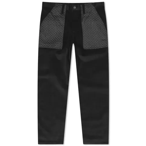 Clottee Contrast Corduroy Trucker Pants