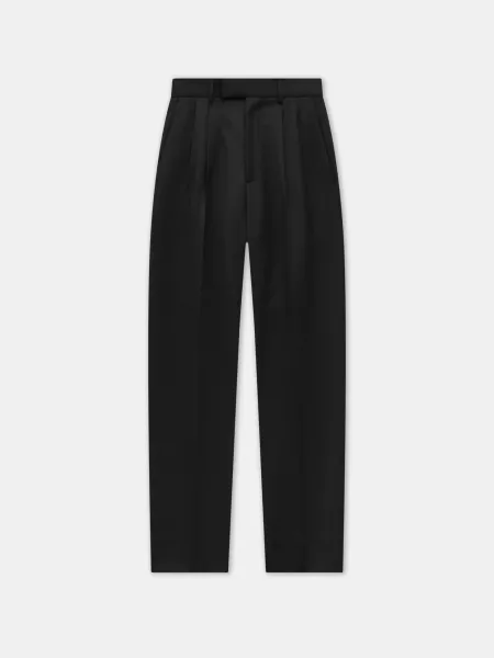 DOUBLE PLEATED PANT - Black