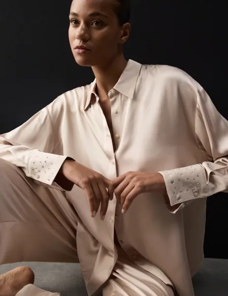 Autograph Satin Long Pyjama Set