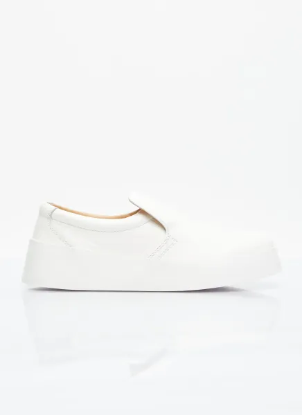 Leather Slip-On Sneakers