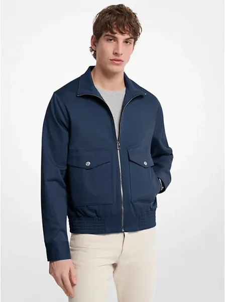 Harrington Stretch Cotton Bomber Jacket