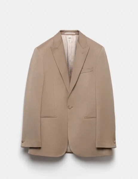 Autograph Tailored Fit Sateen Stretch Tuxedo Jacket Onyx