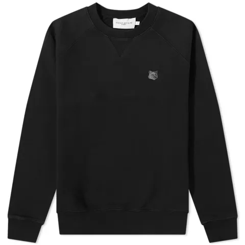 Maison Kitsuné Monochrome Fox Head Patch Crew Sweat