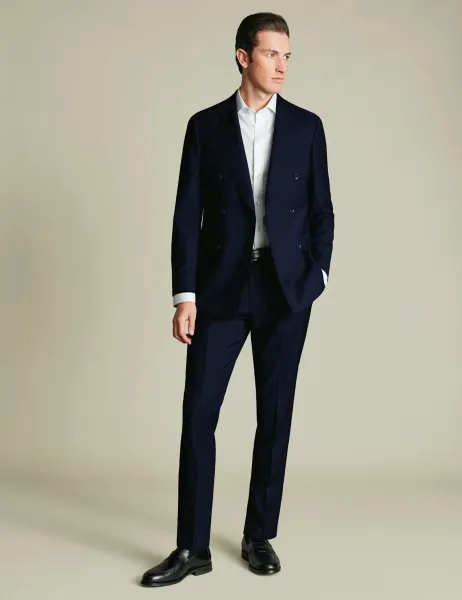 Charles Tyrwhitt Italian Wool Rich Slim Fit Suit Jacket Dark Navy