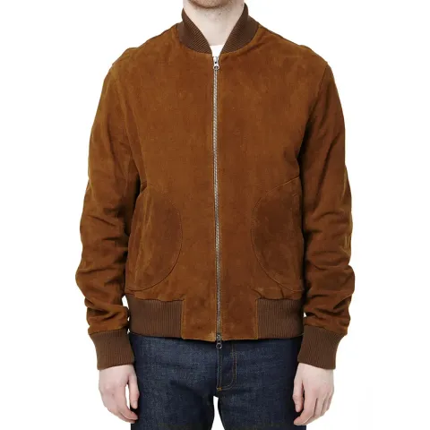Suede Bomber Jacket