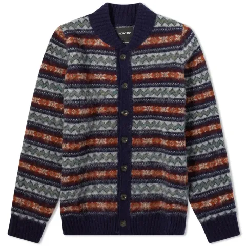 Howlin' Back To Basics Fair Isle Baseball Cardigan