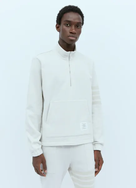 Logo Patch Quarter Zip-Up Sweatershirt