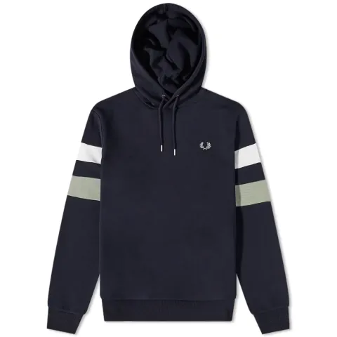 Tipped Sleeve Hooded Sweat