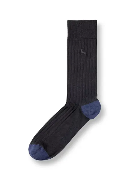 Charles Tyrwhitt Pure Cotton Ribbed Socks Black