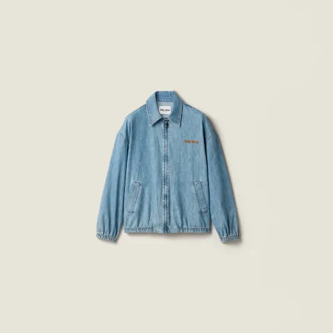 Chambray blouson jacket