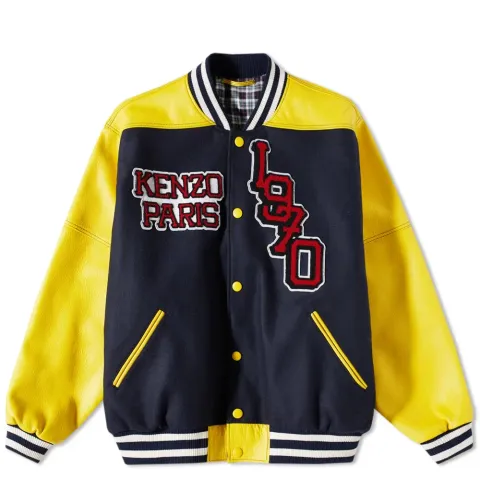 Leather Sleeve Letterman Jacket