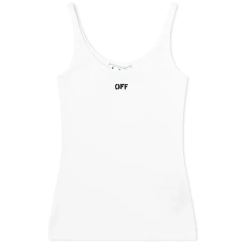 Off Stamp Ribbed Tank Top