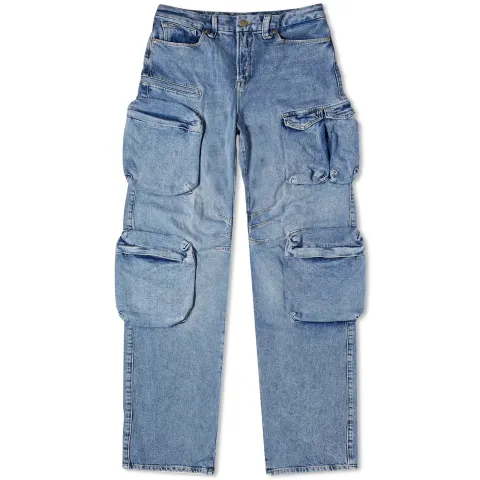Denim Cargo Pants