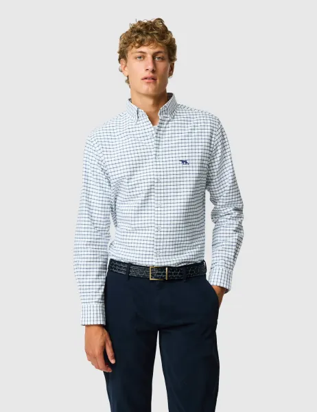 Rodd & Gunn Slim Fit Pure Cotton Oxford Shirt Medium Blue Mix