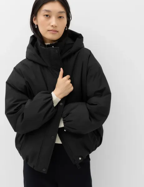 Marks & Spencer Padded Thermowarmth Hooded Jacket Black