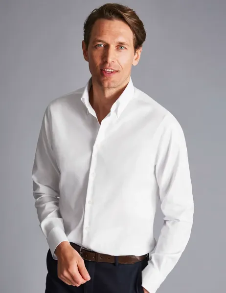 Charles Tyrwhitt Slim Fit Non Iron Pure Cotton Oxford Shirt White
