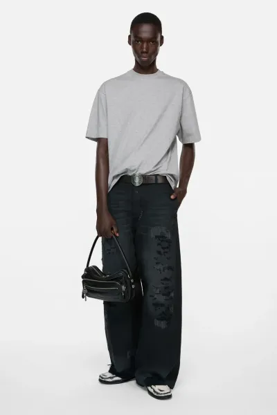Satin logo t-shirt - relaxed