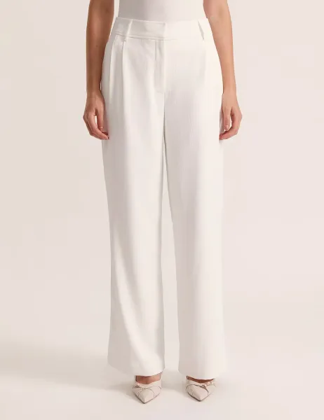 Saba Tailored Wide Leg Trousers White