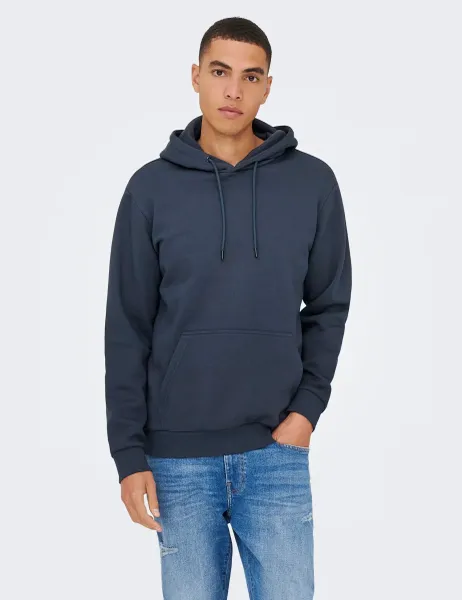 Only & Sons Cotton Rich Hoodie Navy
