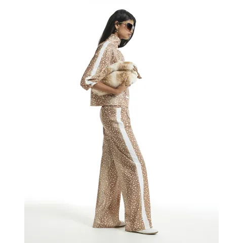 River Island Deer Printed Wide Leg Trousers