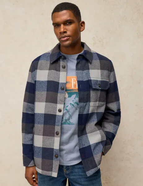 White Stuff Hetton Check Borg Lined Overshirt