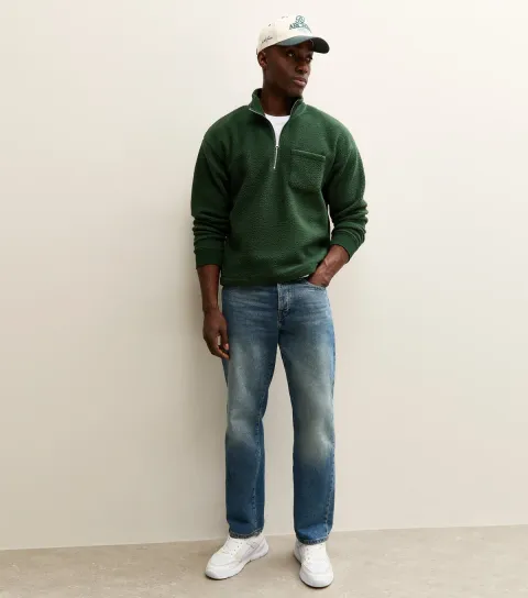 Jack & Jones Men's Dark Green High Neck Sweatshirt