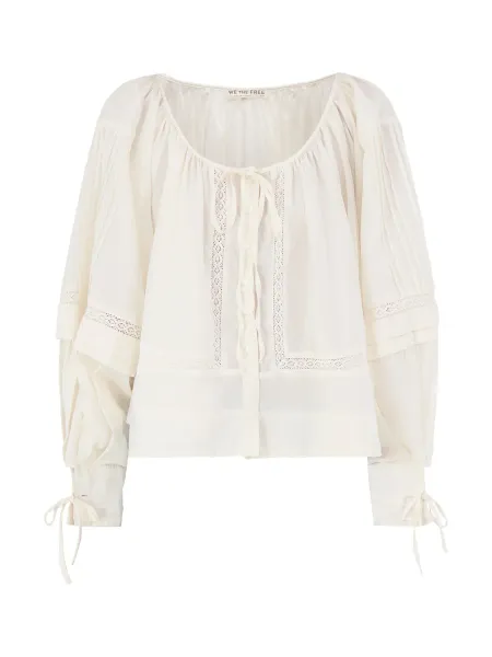 Free People Cotton La Lune Long-Sleeved Blouse