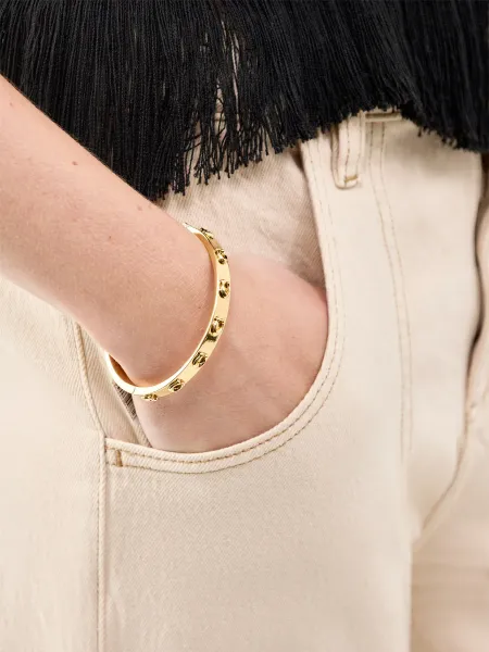 Coach Pegged C Logo Hinge Bangle