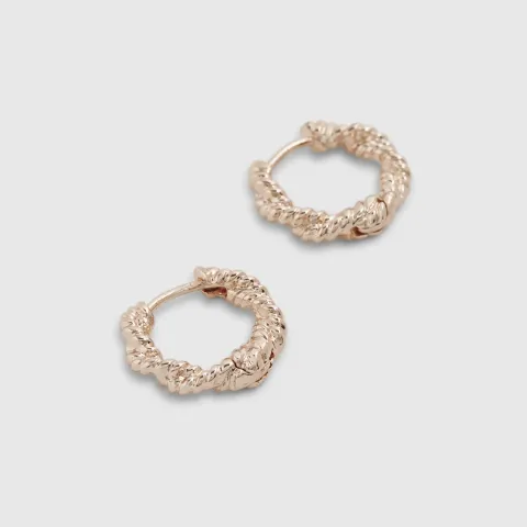 River Island Rose Twist Hoop Earrings