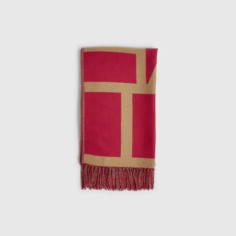 River Island Red Monogram Scarf