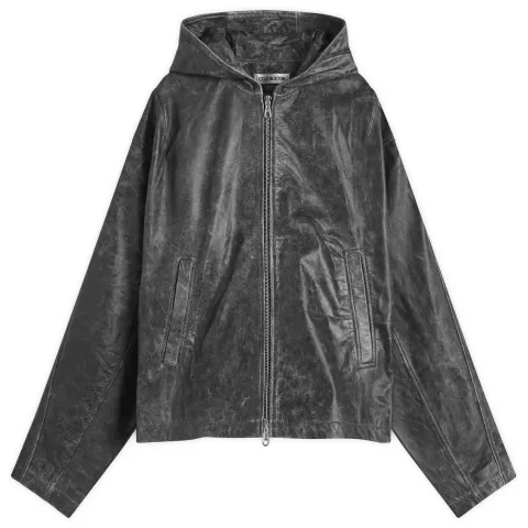 Hooded Leather Jacket