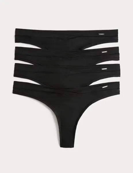 Autograph 4 Pack Flexifit Thongs Black