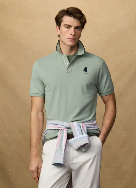 Classic Fit Short Sleeve Number Polo