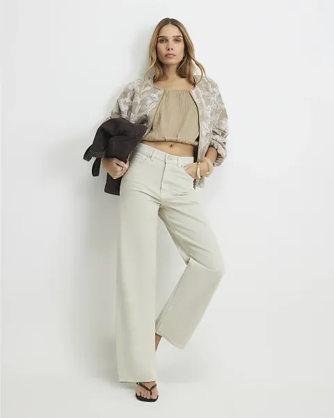 River Island Straight Leg Cropped Jeans